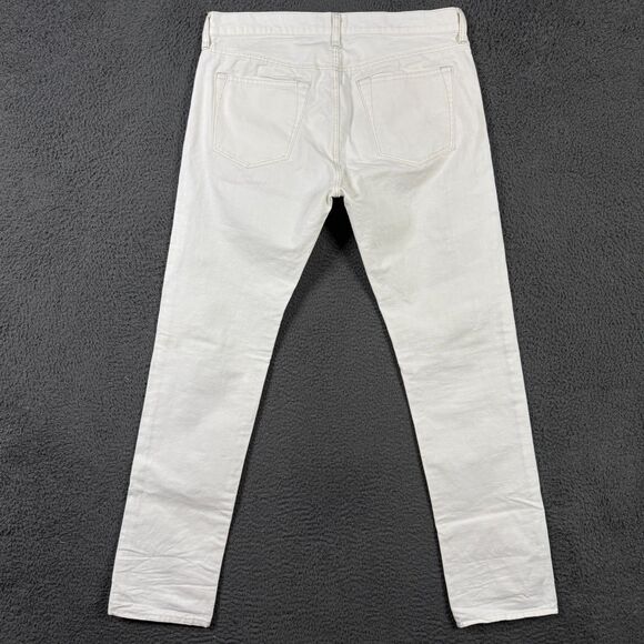 J Crew Jeans Mens 33x32 White 484 Slim Fit Selvedge Denim Button Fly - Picture 12 of 16